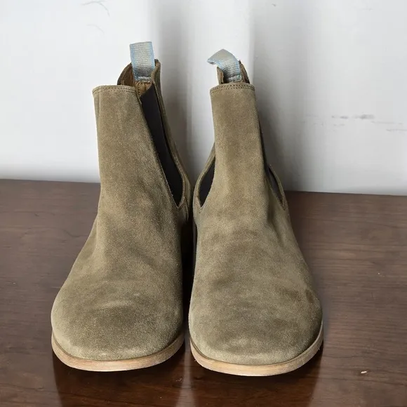 Shoe the Bear Chelsea Boots in Tan Suede SZ 46 Euro American Sz 13 Almond Toe