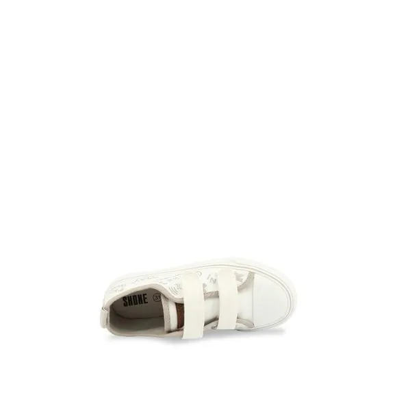 Shone Velcro Fastening Fabric Sneakers
