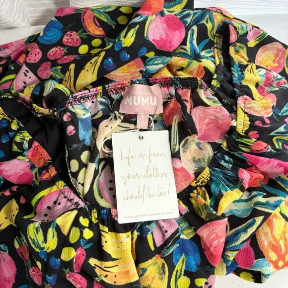 {Show Me Your Mumu} Day or Night Midi Dress, Fruity Tango, Size S, NWT