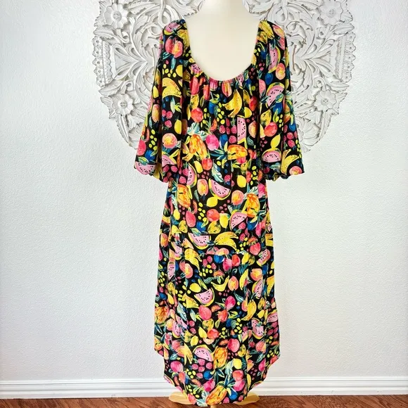 {Show Me Your Mumu} Day or Night Midi Dress, Fruity Tango, Size S, NWT