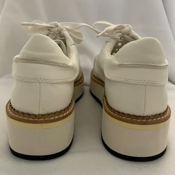 Shu Shop Suzanne White Platform Lace Up Sneakers Size 10 NWOT