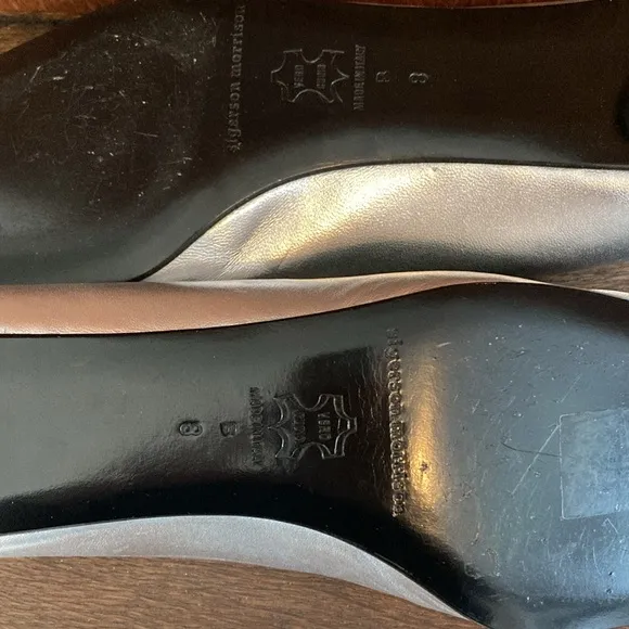 Sigerson Morrison 8 MOD Silver Baby Maryjanes Y2K