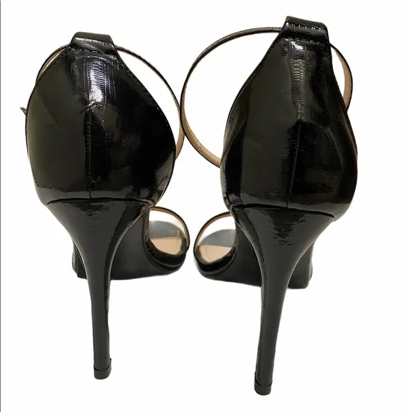 SILVIA BLACK LEATHER SANDALS