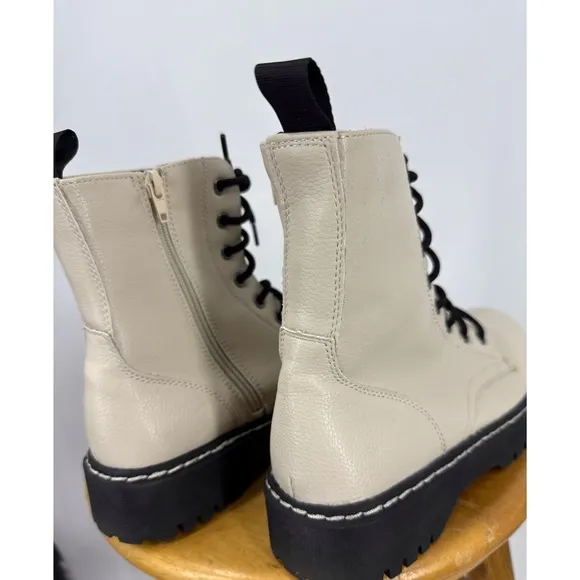 Sincerely Jules Harley Combat Boots ankle-length boots w/ a lace-up side zipper