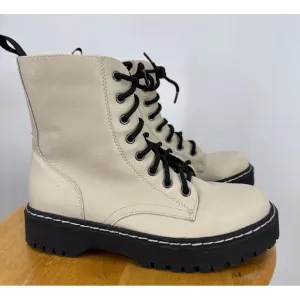 Sincerely Jules Harley Combat Boots ankle-length boots w/ a lace-up side zipper