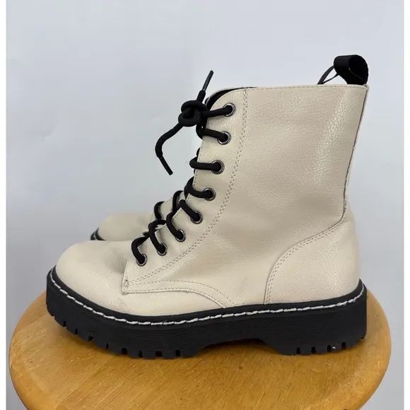 Sincerely Jules Harley Combat Boots ankle-length boots w/ a lace-up side zipper