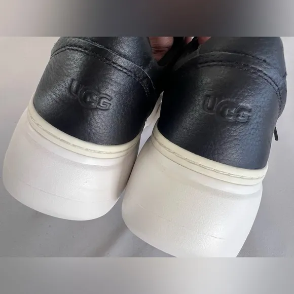 Size 11 - Women's UGG Marin‎ Mega Lace Platform Leather Sneakers - Black NWOB