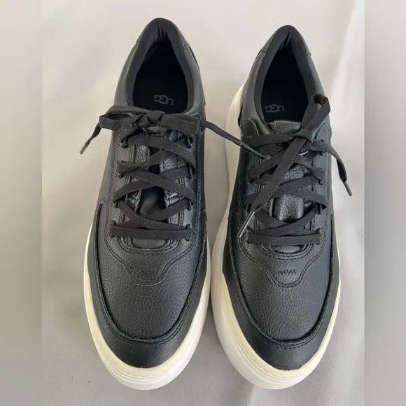 Size 11 - Women's UGG Marin‎ Mega Lace Platform Leather Sneakers - Black NWOB
