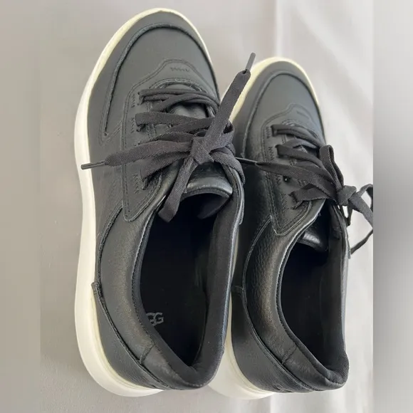 Size 11 - Women's UGG Marin‎ Mega Lace Platform Leather Sneakers - Black NWOB