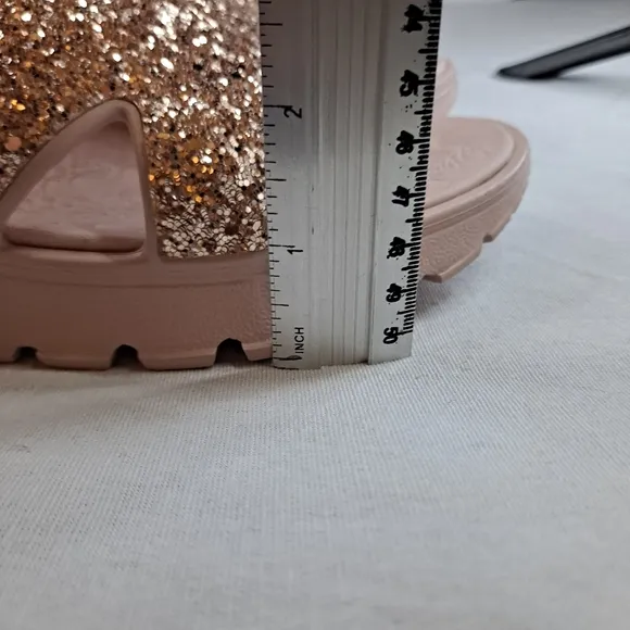 Skechers Foamies Arch Fit Thong Sandals Womens 9 Pink Rose Glitter Slip-on