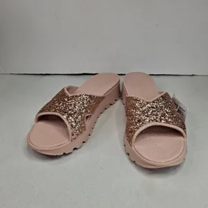 Skechers Foamies Arch Fit Thong Sandals Womens 9 Pink Rose Glitter Slip-on