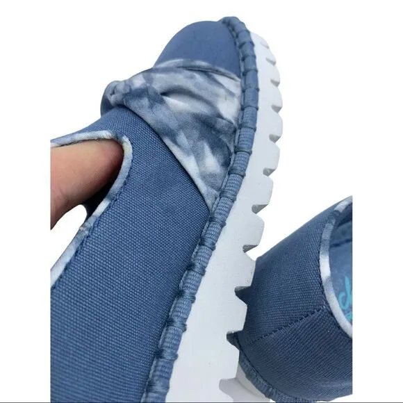 Skechers Macie Knot Washable Loafers - Blue Watercolor Feels 6.5