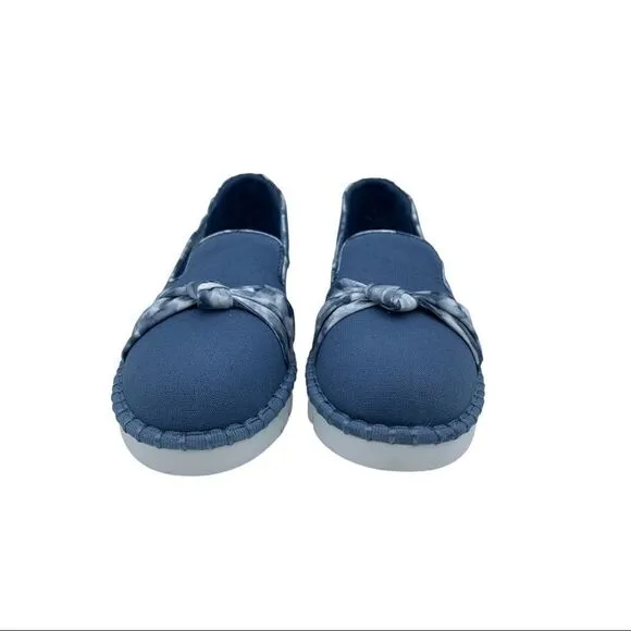 Skechers Macie Knot Washable Loafers - Blue Watercolor Feels 6.5