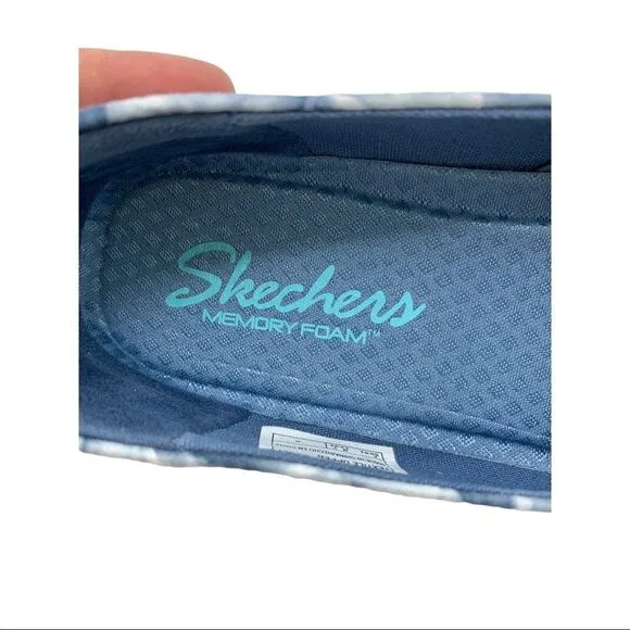 Skechers Macie Knot Washable Loafers - Blue Watercolor Feels 6.5