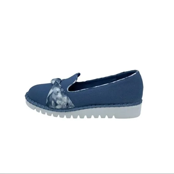 Skechers Macie Knot Washable Loafers - Blue Watercolor Feels 6.5