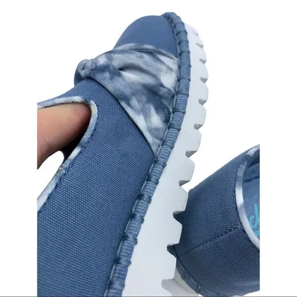 Skechers Macie Knot Washable Loafers - Blue Watercolor Feels 6.5