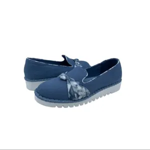 Skechers Macie Knot Washable Loafers - Blue Watercolor Feels 6.5