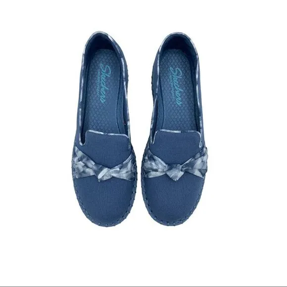Skechers Macie Knot Washable Loafers - Blue Watercolor Feels 6.5