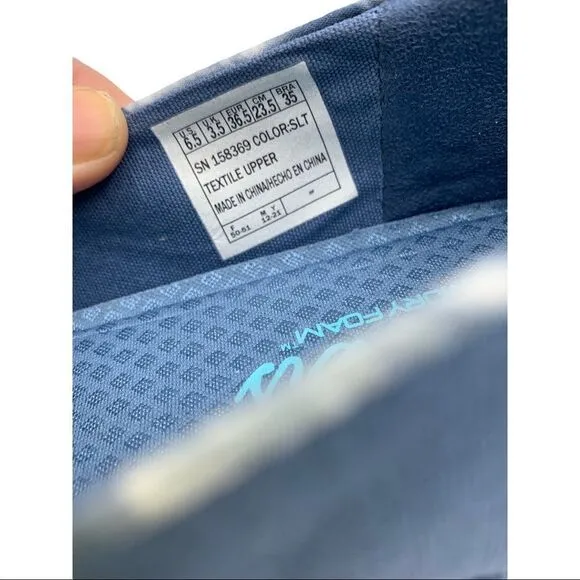 Skechers Macie Knot Washable Loafers - Blue Watercolor Feels 6.5