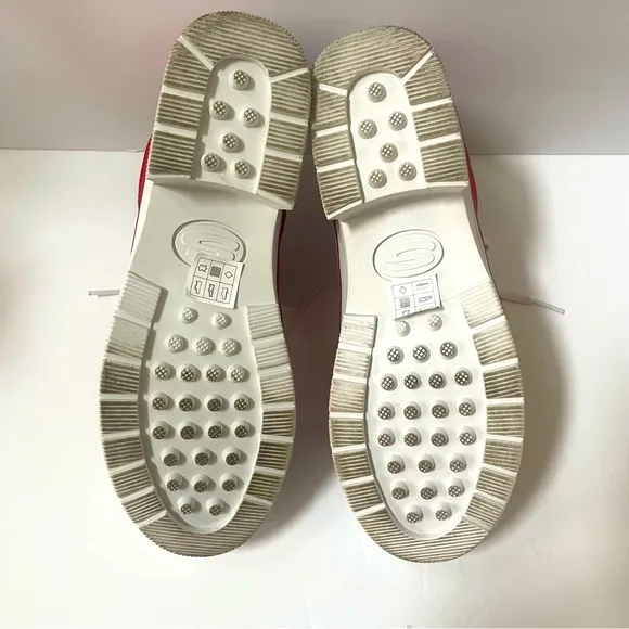 Skechers Retro Red Heartbeats Softy Heeled Sneakers Size 9