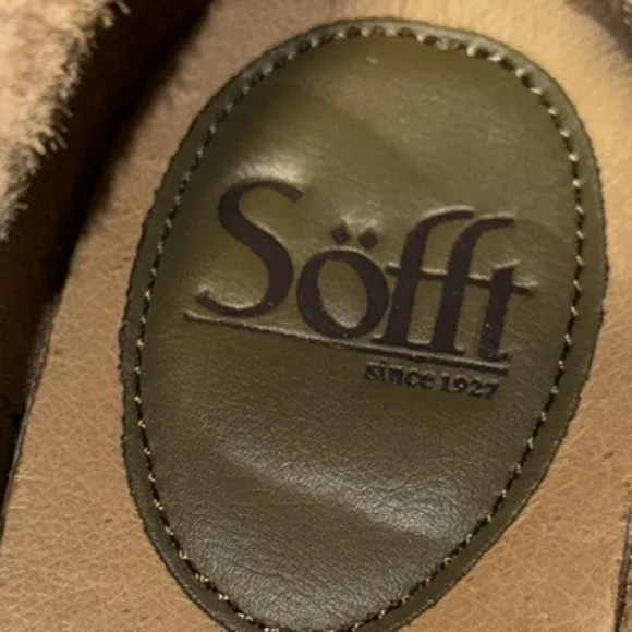 Sofft Parkyn Platform Snakeskin Print Leather Sneakers Women’s 8 Olive Green