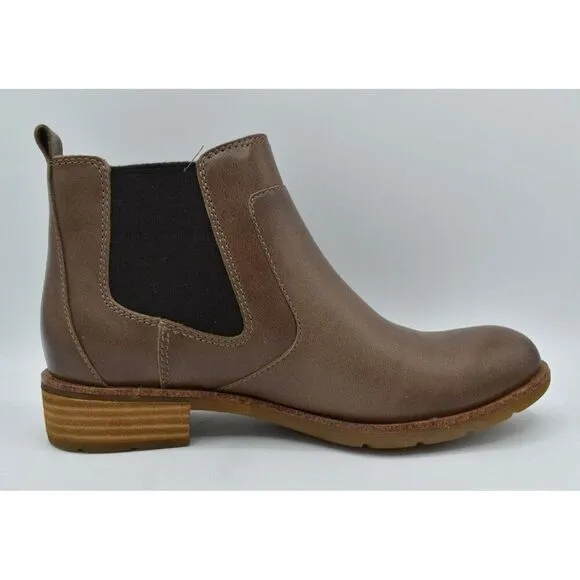 Sofft Womens Size 7.5 Brayton Mist Grey Brown Leather Chelsea Boots Shoes