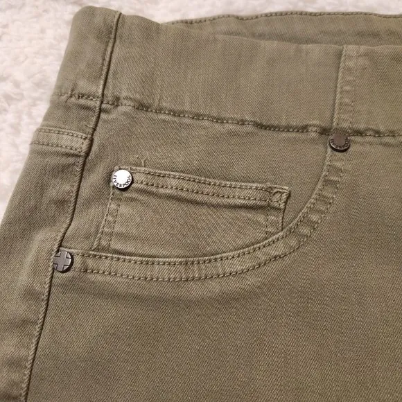 Soft Olive Sage Color Liverpool Pull On Stretch Cropped  22W