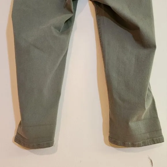 Soft Olive Sage Color Liverpool Pull On Stretch Cropped  22W