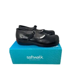 Soft Walk Mary Janes Women's Size 8 Narrow Black Jupiter Cushioned Flats