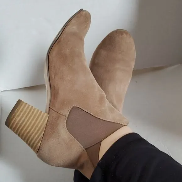 Sole Society Chelsea Boots Booties Heeled Brown Leather Women's WOMAN'S SIZE 5