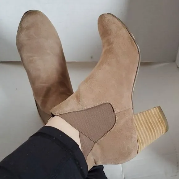 Sole Society Chelsea Boots Booties Heeled Brown Leather Women's WOMAN'S SIZE 5
