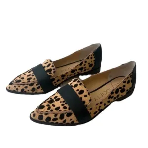 Sole society point two Cheeta fur leather flats size 10 mop wife