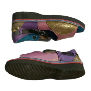 Soletech Multi-color One-of-a-Kind Hand-Painted Leather Flats