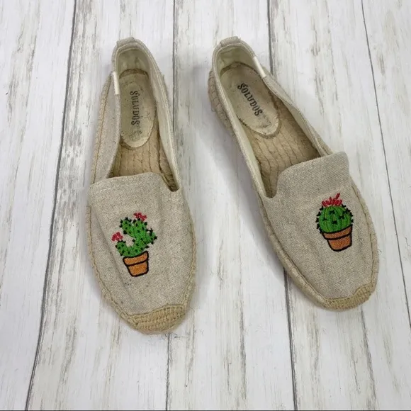 Soludos Canvas Cactus Embroidered Espadrilles