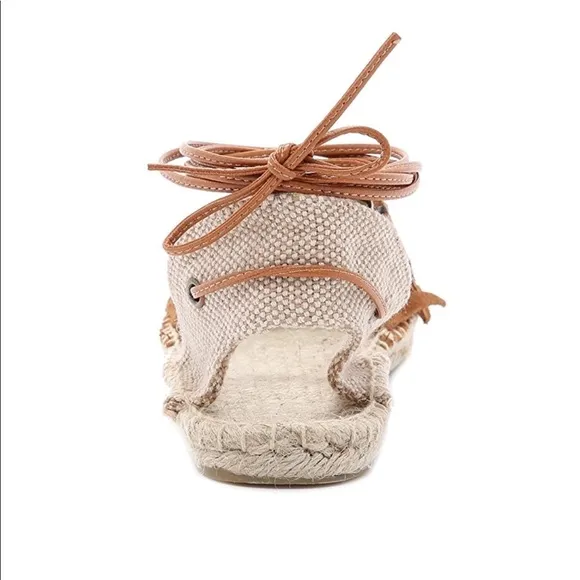 SOLUDOS Leather Fringe Espadrille Sandals