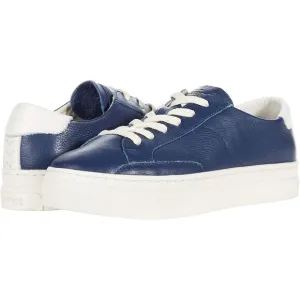 Soludos Original Ibiza Women's Blue Leather Platform Sneakers Shoes Size 7.5 NIB
