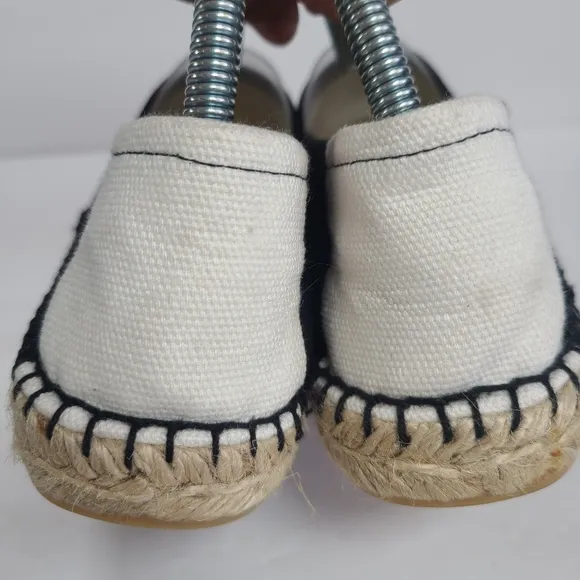 Soludos Origional Black White Stripe Barca Espadrilles Women’s Size 9
