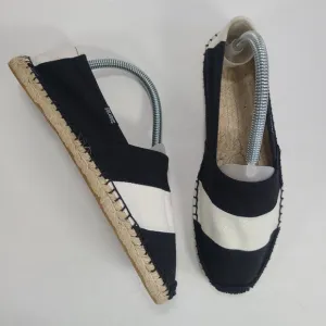 Soludos Origional Black White Stripe Barca Espadrilles Women’s Size 9
