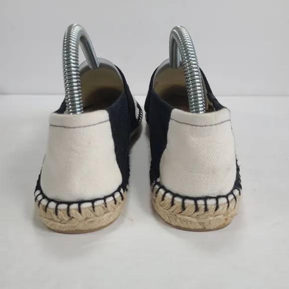 Soludos Origional Black White Stripe Barca Espadrilles Women’s Size 9