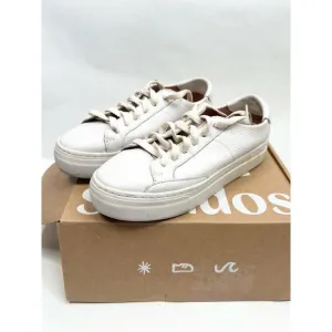 Soludos White Leather Lace-up Low-top Platform Sneakers US 6.5 EU 37 UK 4.5