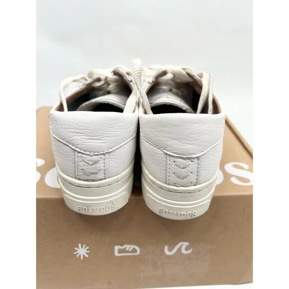 Soludos White Leather Lace-up Low-top Platform Sneakers US 6.5 EU 37 UK 4.5