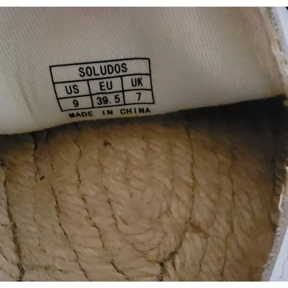 Soludos x Jason Polan Wink Embroidered Smoking Leather Slippers Espadrilles Sz 9
