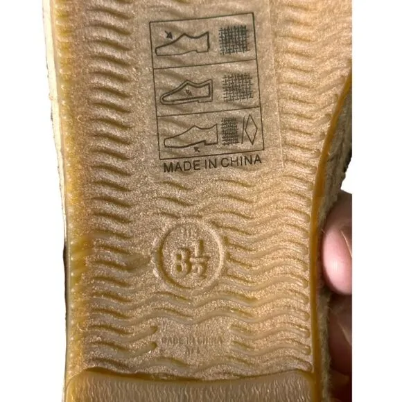 Soludos X Jason Polan Wink Smoking Wink Black Canvas Espadrilles Size 8.5
