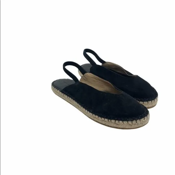 Something Navy | Slingback Espadrille Felix Sandals | Black | Women's Shoes 6.5