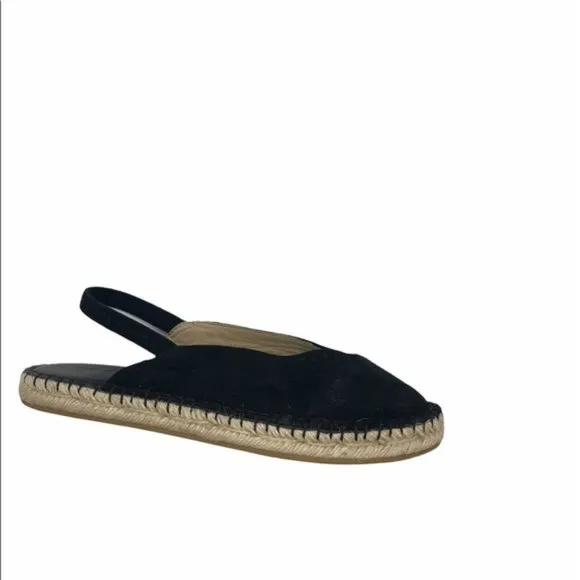 Something Navy | Slingback Espadrille Felix Sandals | Black | Women's Shoes 6.5