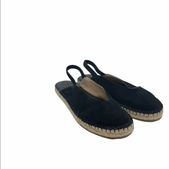 Something Navy | Slingback Espadrille Felix Sandals | Black | Women's Shoes 6.5