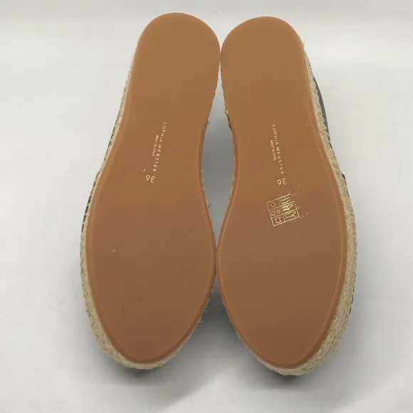 Sophia Webster Butterfly Platform Espadrille Flats size 36