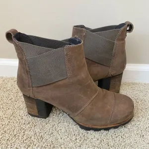 Sorel Addington Chelsea Ankle Boots Block Heel Kettle Tan Brown 8.5
