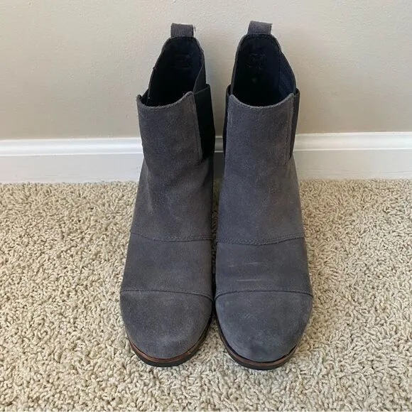 Sorel Addington Chelsea Boots Ankle Boots Block Heel Quarry Grey Suede 8.5