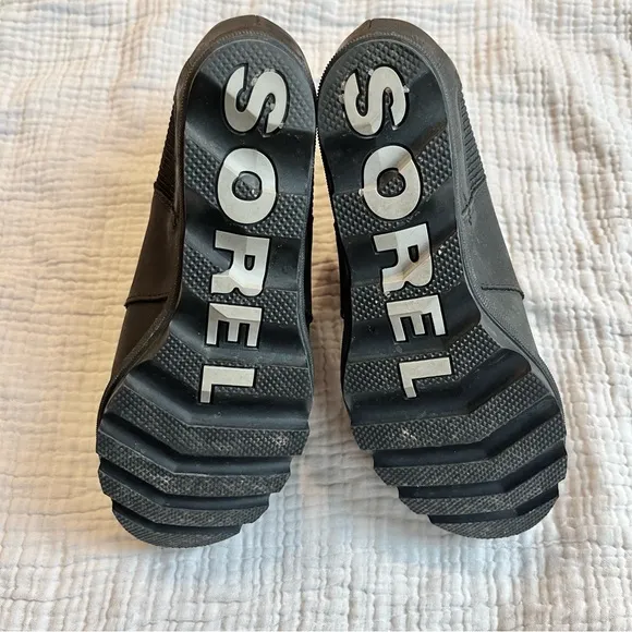 Sorel | Black Evie Pull On Wedge Chelsea Ankle Boots